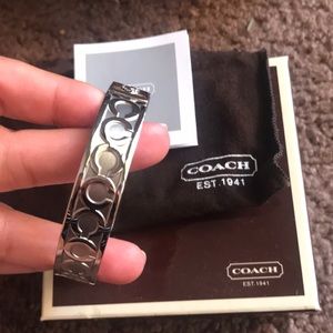 Silver coach bracelet